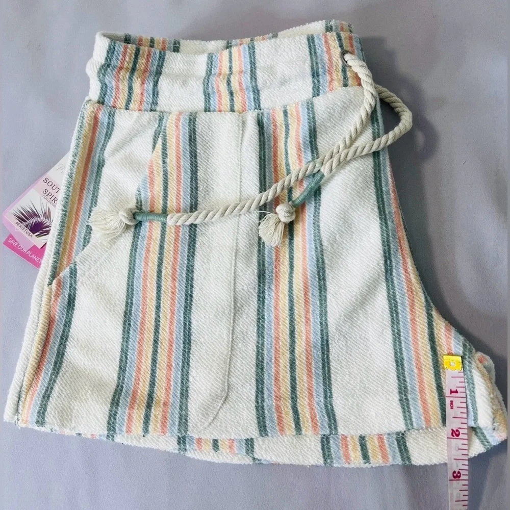 Southern Spirit striped linen blend shorts size‎ XL Women’s